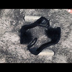 CHARLOTTE RUSSE FUZZY SPARKLE HEELS